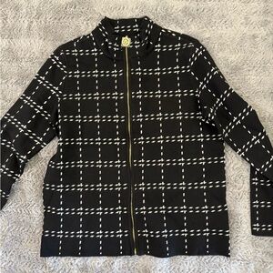 Anne Klein Black and White Patterned Jacket